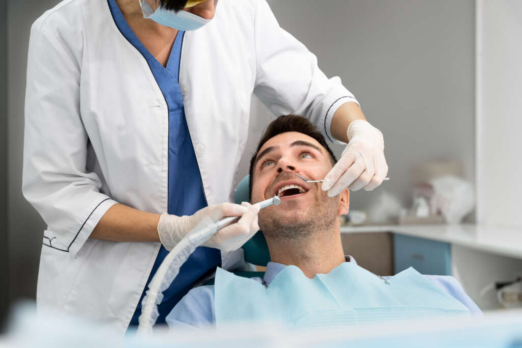 Our skilled dentists remove the infected tissue from the pulp chamber.